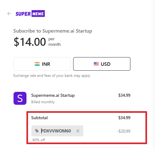 Supermeme. 60% off coupon code